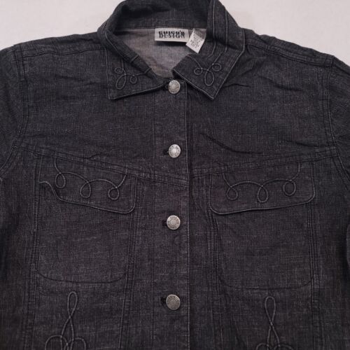 Chicos Design Casual Button Up Long Sleeve Denim … - image 1