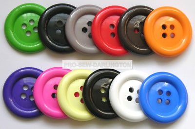 4 Bottoni Grandi Pagliaccio Plastica Novità 38 Mm = 1,5 Pollici 51 Mm - Foto 7