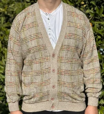 Rare Archive 1985 Missoni Cardigan 3D Knit Retro Sweater Jeresy Size 48 M