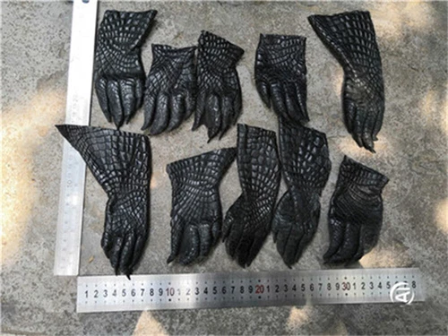 2PCS Real Alligator Crocodile Skin Paw Leather Hide Pelt DIY Craft Accessories - Picture 15 of 36