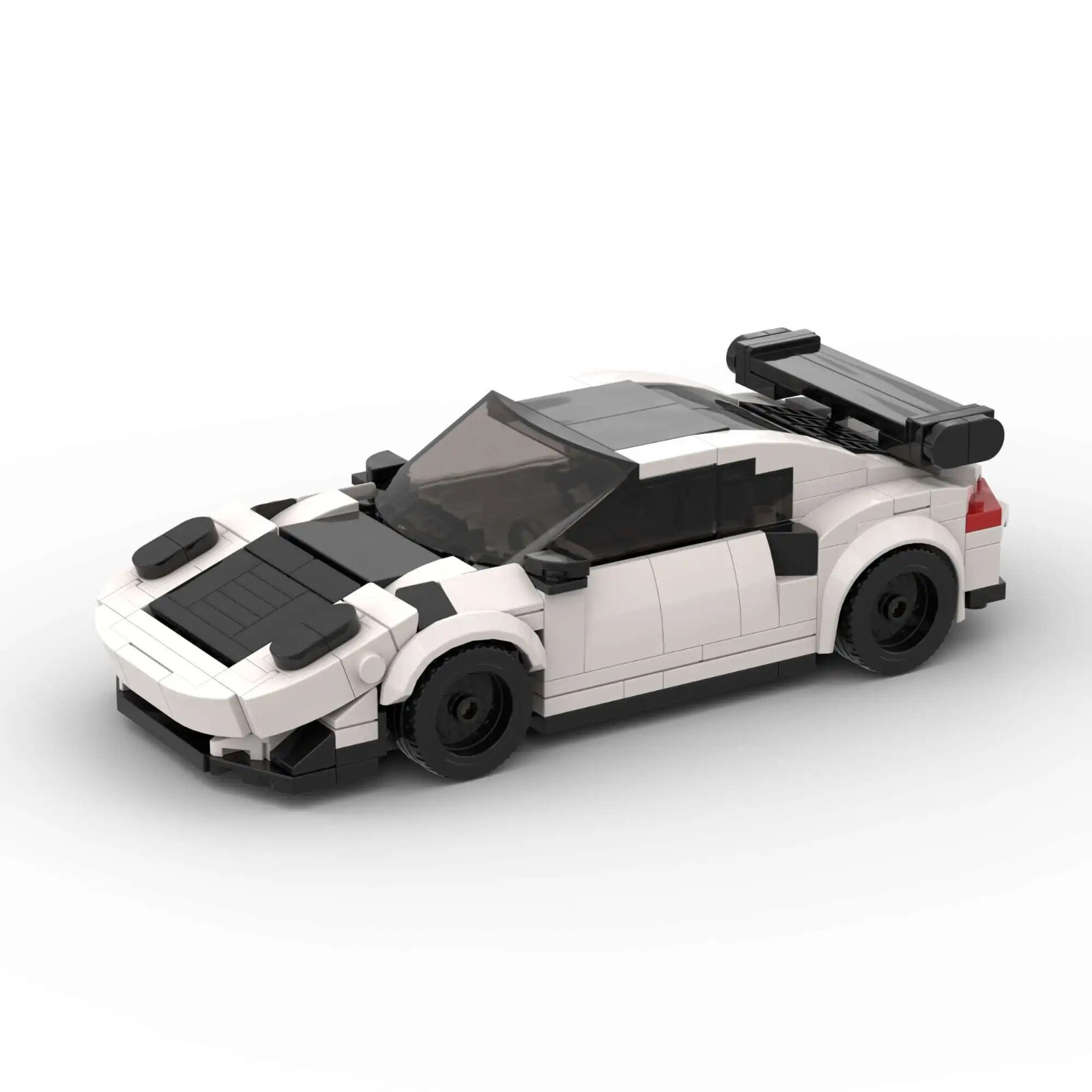 MOC Lego Car: Porsche 911 GT3RS White and Black
