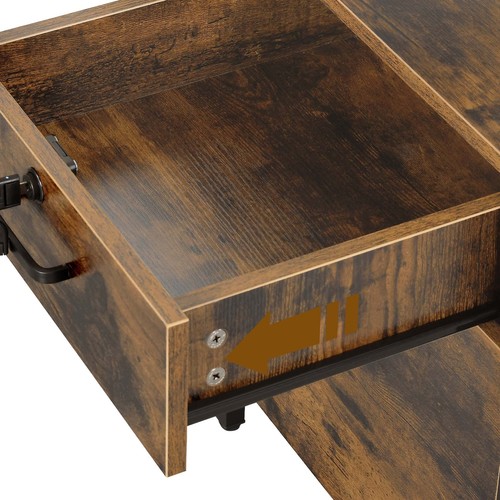 LED U Shaped Computer Gaming Desk Reversible Desk w/ Power Outlet Monitor Stand - Picture 9 of 11