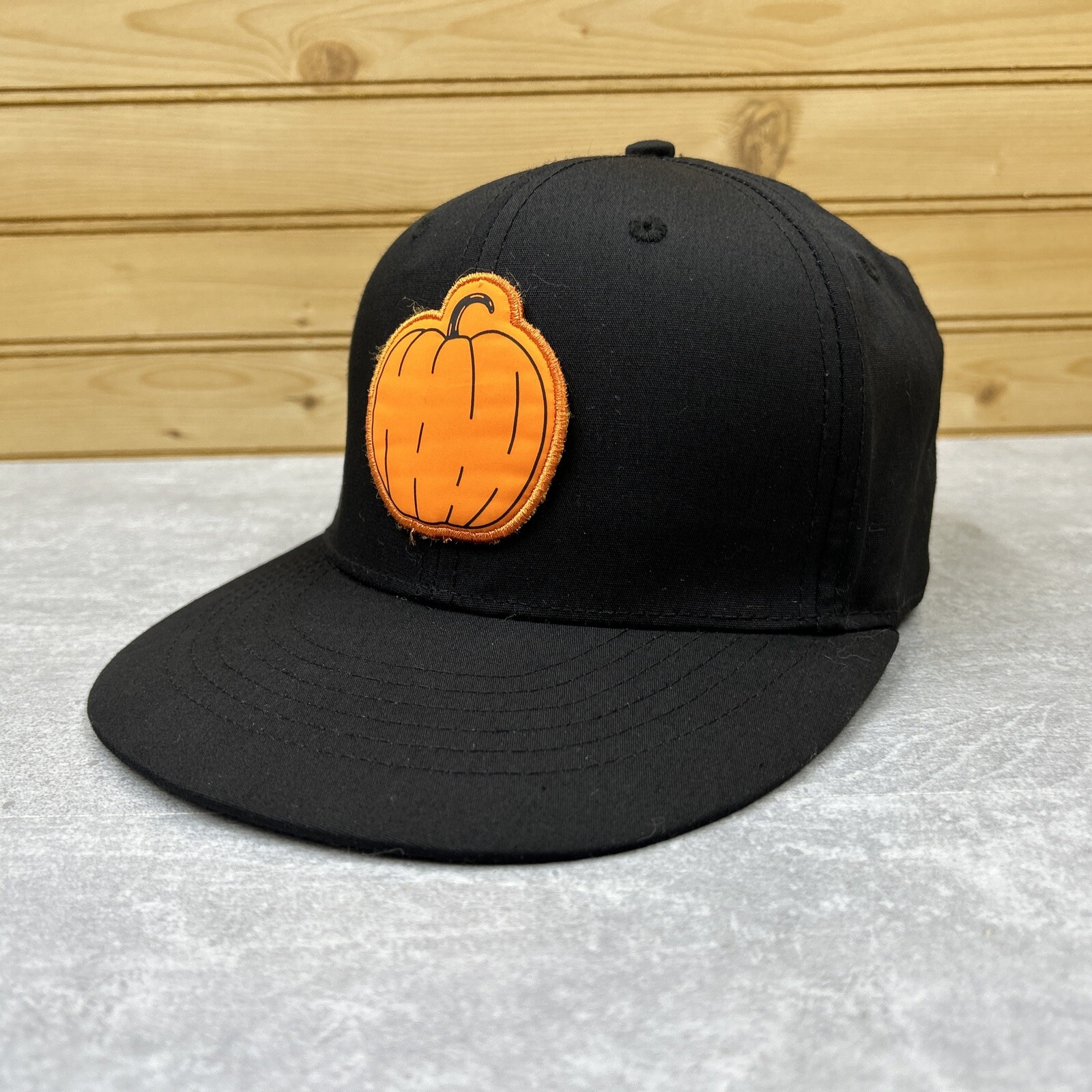PUMPKIN Puffy Patch Hat Ball Cap SNAPBACK Black S… - image 3