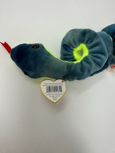 TY Beanie Baby Hissy The Snake With Errors 1997 - Picture 5 of 8