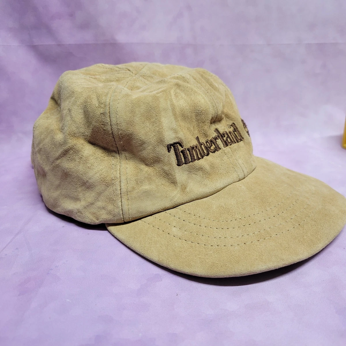 Timberland Gore-Tex Weathergear Strapback Hat Brown Suede Made in USA Adjustable