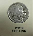 1919-D Buffalo Nickel - VG / Very Good + (S-5)