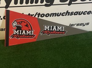 Miami Redhawks College Pennant – Full Size 12x30 Inch Felt Banner For Wall Decor & Game Day - View #3
