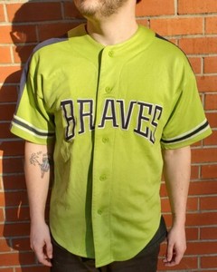 yellow atlanta braves jersey