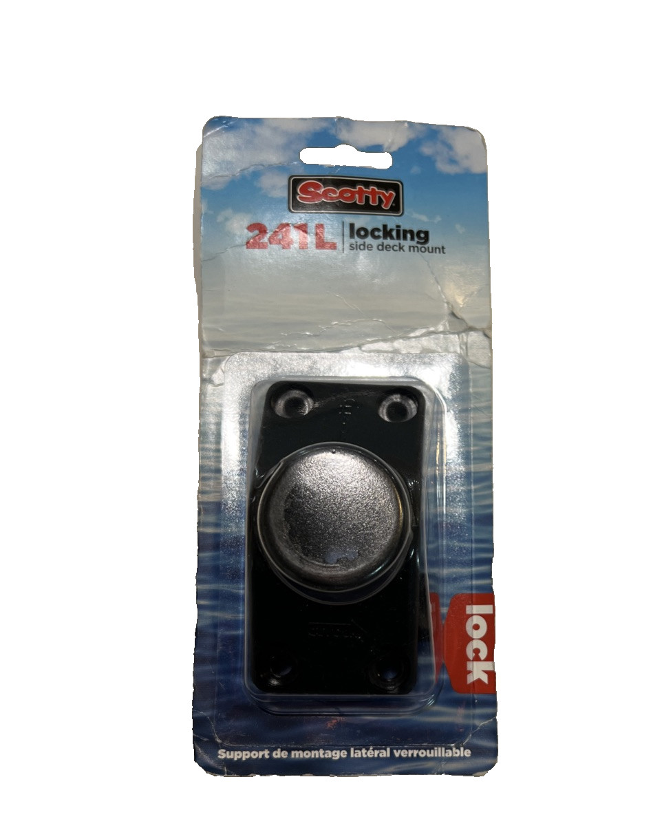 Scotty Locking Combination Side/Deck Mount Black Finish 241L-BK