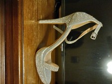 Windsor Silver Rhinestone Heels size 10