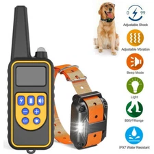 Dog Bark Collar-Compact Anti Barking Remote Stop Training sound-vibrate-shock US