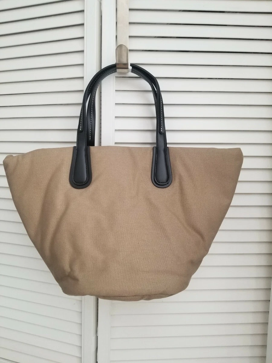 NWT Zara bag tote leather accents