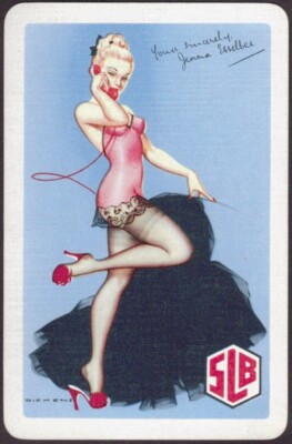 Playing Cards Single Card Old SLB SOUTH LONDON BREWERY Beer Advertising PIN UP A