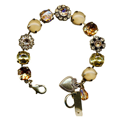 Mariana Bracelet Precious Golden Shadow, Topaz, Sand Opal, Marbled Stone & Cl...