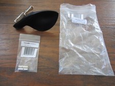 TEKA Ebony Wood Violin Berber Chinrest With Chromium Brackets 1 Ps 4/4