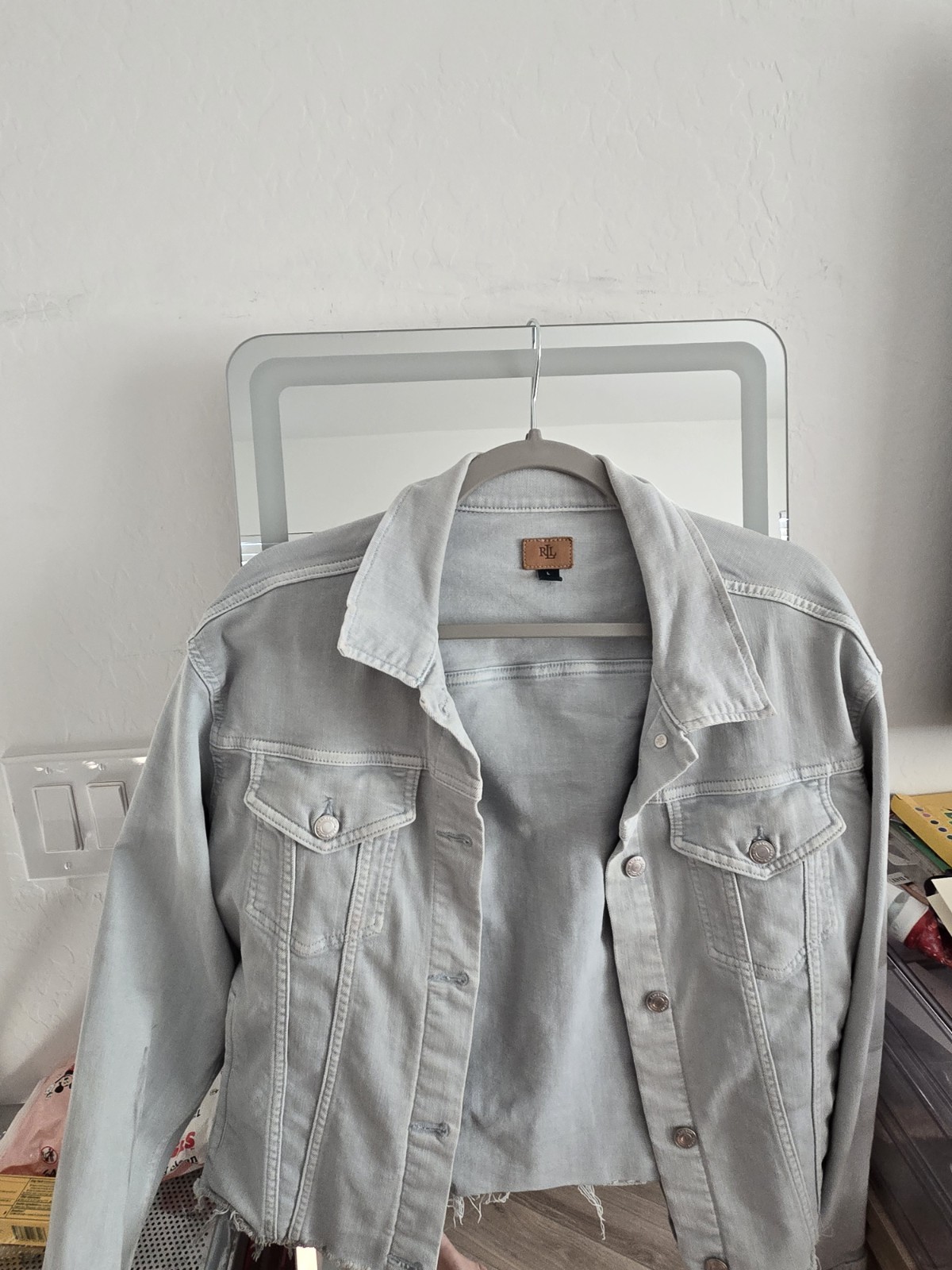Grey Blue Ralph Lauren Jean Jacket L