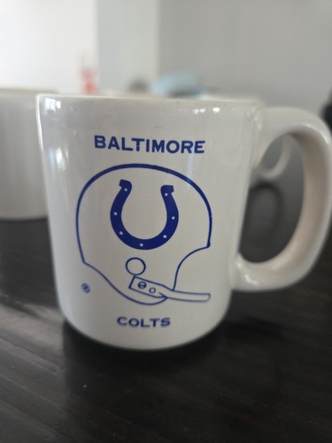 BALTIMORE COLTS MEMORABILIA Set Of 4 Vintage Coffee Mugs