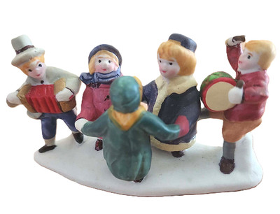 LEMAX DICKENSVALE 1992 CHRISTMAS VILLAGE HOUSE ACCESSORES - FESTIVE CHILDREN