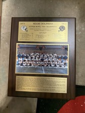 Miami Dolphins 1973 Super Bowl VIII Champions Vintage Commemorative Plaque