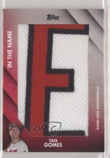 2017 Topps Update Own the Name Relics 1/1 Yan Gomes (Letter E) #OTN-YG 09gu