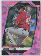 Jarlin Susana 2025 Panini Prizm Pink Ice Prizms #272 Washington Nationals