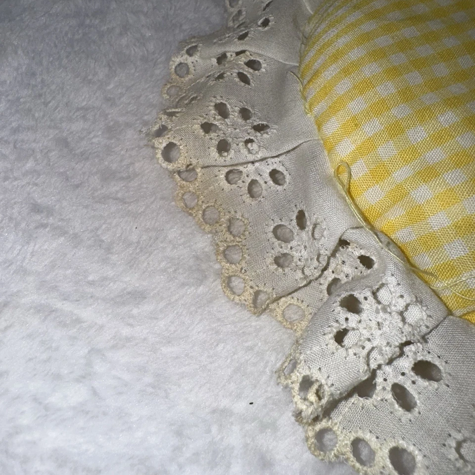 Travesseiro infantil vintage redondo macio decorativo costurado à mão para quarto de bebê - Imagem 3 de 4