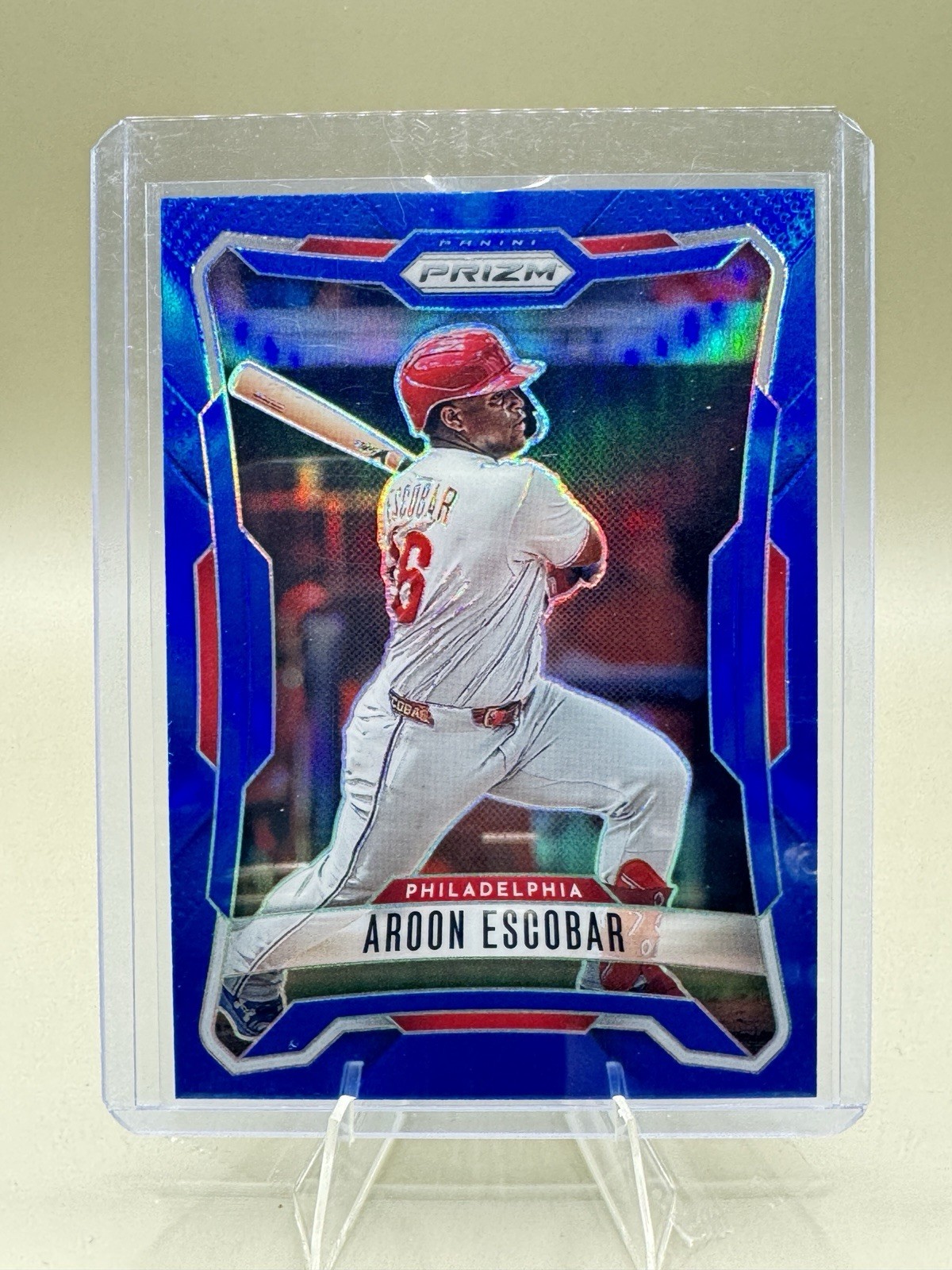 2026 Panini Prizm Aroon Escobar Blue Prizm /199 #14 Phillies 065/199