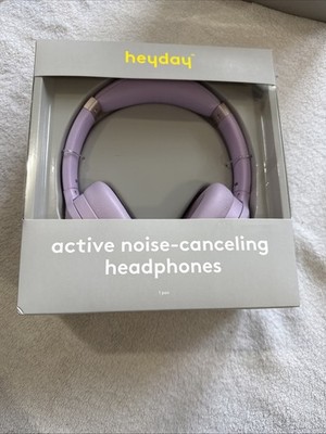 Heyday  Active Noise Canceling Bluetooth Wireless Over Ear Headphones Lavender