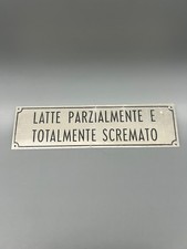 TARGA LATTE PARZIALMENTE SCREMATO E TOTALMENTE SCREMATO VINTAGE METALLO LAMIERA