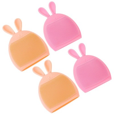 4pcs Cartoon Silikon Gesichtsschrubbenpinsel Gesichtsreinigung