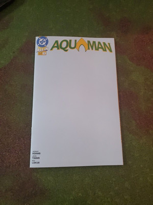 Aquaman 1 Cover Blank Card Stock Variant DC Comics