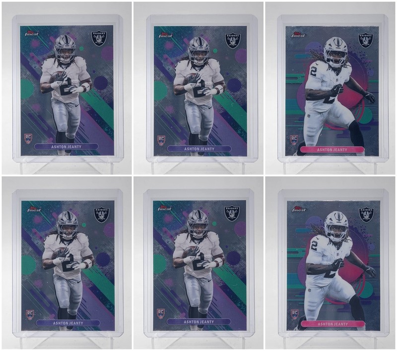 [6] ASHTON JEANTY 2025 TOPPS FINEST UNCOMMON ROOKIE RC LAS VEGAS RAIDERS Q6608