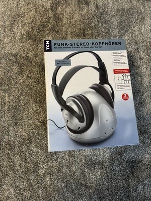 Stereo-Funk-Kopfhörer - TCM, 100 M Reichweite, guter Zustand