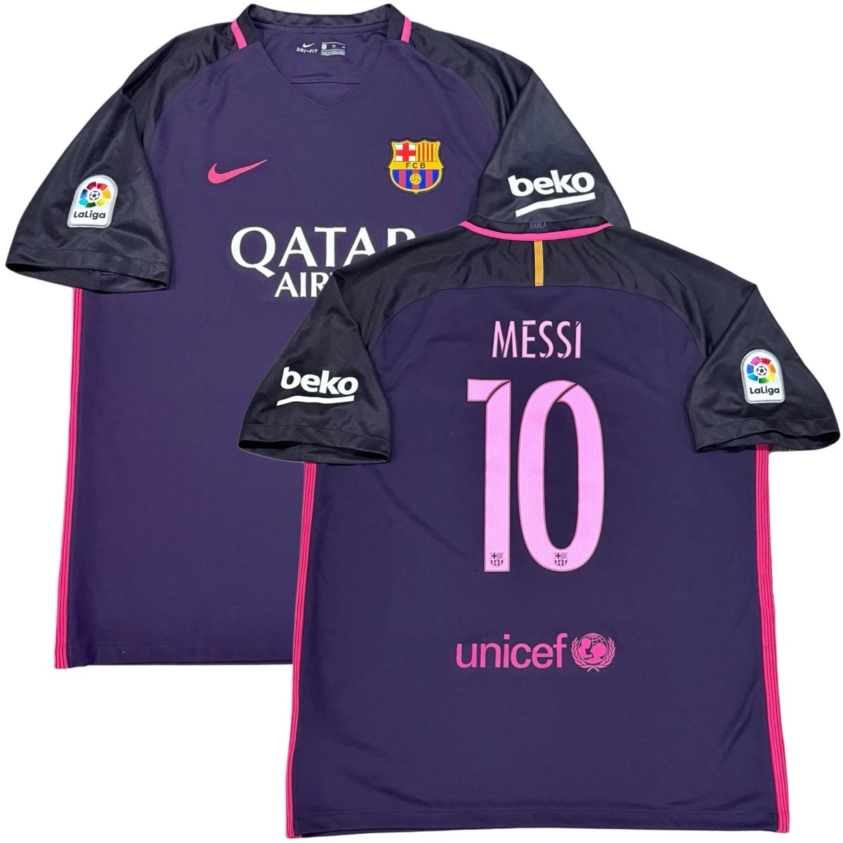 FC Barcelona MESSI 10 ユニフォーム セット Preços baixos em Lionel Messi Fc Barcelona Roxo fã de Futebol