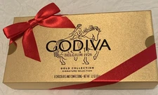 Godiva Holiday Assorted Chocolate Gift Box with Red Ribbon, 8 Piece 3.2oz