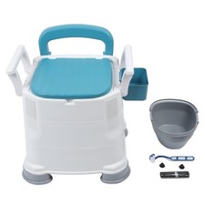 Bedside Commode Toilet 3Height Adjust Portable Toilet Chair Prevent Slip UK Ship