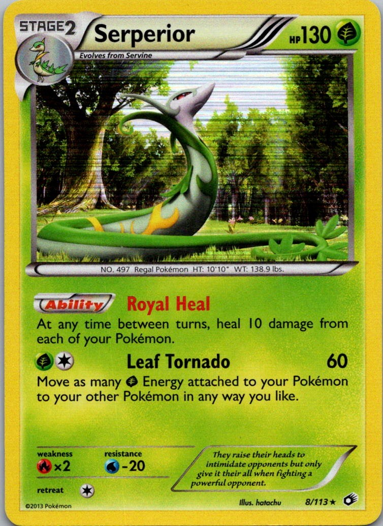 Serperior Holo Rare Legendary Treasures 8/113 NM