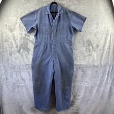 VTG Angus Mfg Co Standards Coveralls Men  s 46L Blue Herringbone 100 Cotton GSS