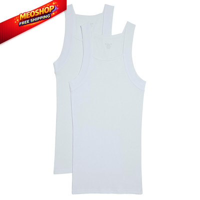 Evolve Men's Cotton Comfort Square Cut Tank Multi Pack X-Large, White 
