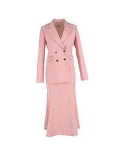 Preloved Gabriela Hearst Vintage Double-Breasted Suit Women Pink Sets
