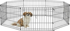 Folding Metal Puppy/Dog Exercise Pen, Indoor/Outdoor Playpen with No Door, Provi