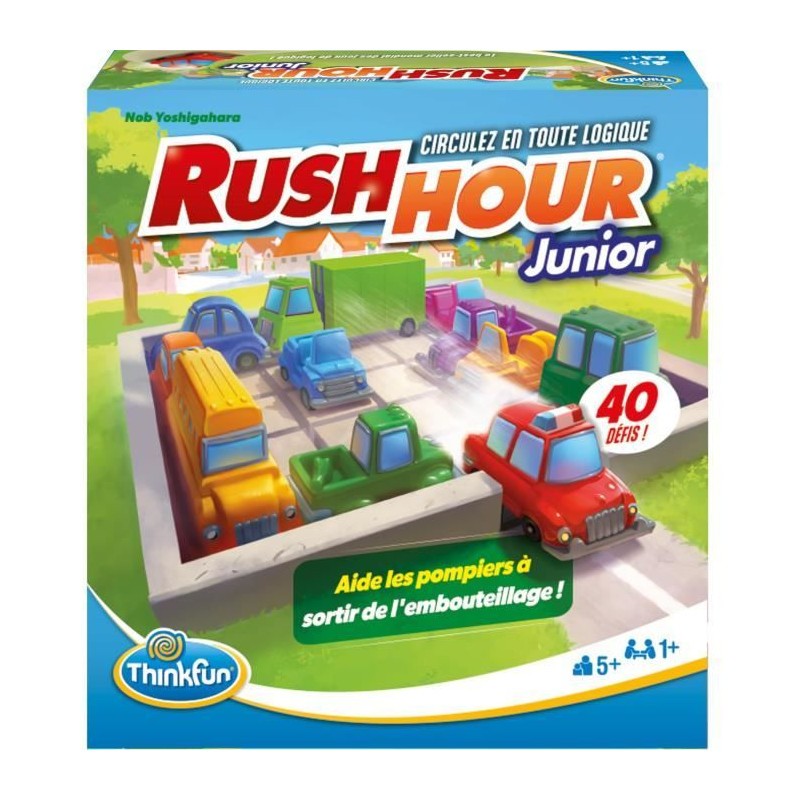 ThinkFun Rush Hour Junior Casse-Tête Embouteillage Idéal pour Occuper les Trajets