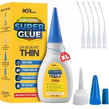 CA Glue Thin Viscosity Kit, 1.75 oz. Cyanoacrylate Glue, Super Glue for Precisio