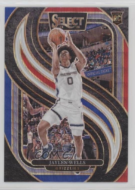2024-25 Panini Select Premier Level Tri-Color Prizm Jaylen Wells Rookie RC 1bn9