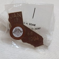 Rare Vintage 1994 Northridge Earthquake Red Cross 1.75" Pin Large Variant SEALED