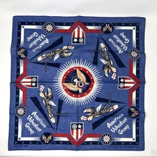 Rare Buzz Rickson's  American Volunteer Flying Tiger Bandana 20.5 x 20.5 inches