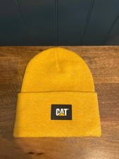 Men’s Cat WWR Label Beanie Hat In Yellow - 2602
