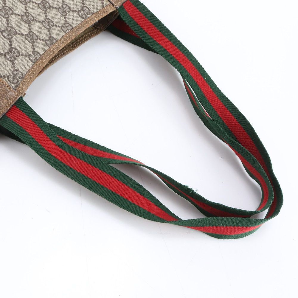 GUCCI GG Sherry Line 39 02 003 Leather Tote Bag Shoulder Brown Beige From Japan thumbnail 12