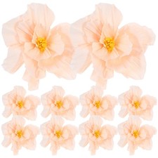  10 Pcs Artificial Paper Flowers Valentine's Day Crepe Large Birthday