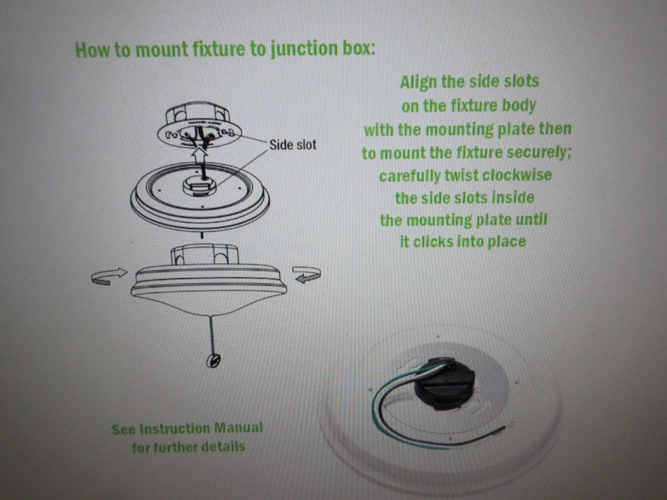 CE 10 in. Luz de armario blanca con cadena de tracción LED de montaje empotrado Foto 3 de 4
